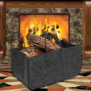 Felt Firewood Bag For Wood With Handles Grey Handy Storage Basket Rack