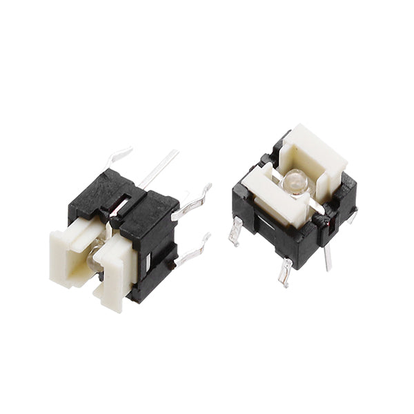10Pcs Tact Switch SMT SMD Tactile Membrane Switch Push Button with LED Light