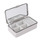 Multi-function Jewelry Storage Box Korean Style Fresh And Simple Girl Earrings Plate Jewelry Box Protable Leather Earrings Ring