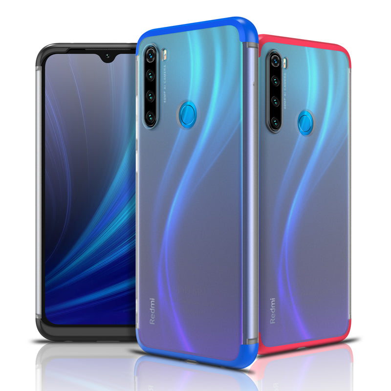 For Xiaomi Redmi Note 8 Case Bakeey 3 In 1 Detachable Matte Translucent Plating Shockproof PC Protective Case