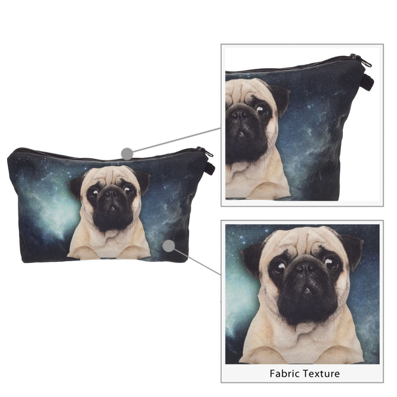 Dog 3D Printing Multi-Functional Cosmetic Bag Clutch Bag Storage Wash Bag