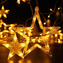 KCASA 2.5M 110-220V LED Star String Lights LED Fairy Light for Festival Christmas Curtain Decoration