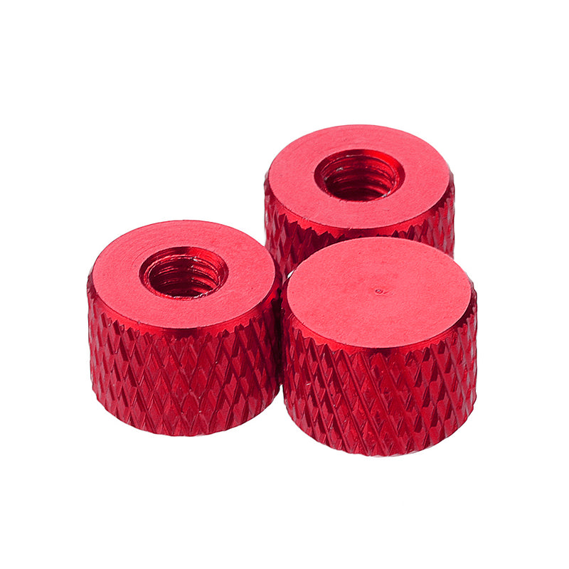 Suleve M4AN5 10Pcs M4 Blind Hole Thread Aluminum Alloy Knurled Thumb Nut Hand-Tight Screw Nut Multi-Color