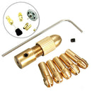 Drillpro 8pcs 0.5-3mm Small Electric Drill Bit Collet Micro Twist Drill Chuck Set with Allen wrench
