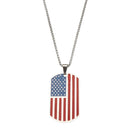 American Flag Sports Titanium Steel Necklace Trendy Unisex Clothing Accessories for Men Women
