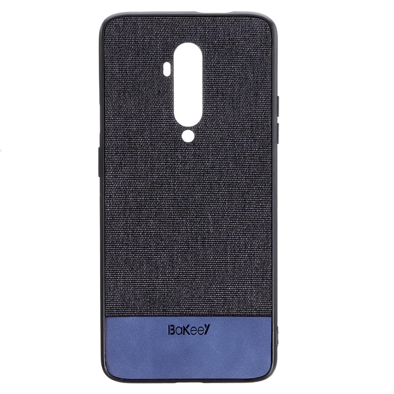 Bakeey Luxury Fabric Splice Soft Silicone Edge Shockproof Protective Case For OnePlus 7T Pro