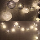 KCASA 3.3M 20LED Grey Cotton Ball String Lights LED Fairy Lights for Festival Christmas Halloween