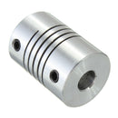 Machifit Flexible Shaft Coupling ID3/4/5/6/6.35/8mm x OD19mm x L25mm CNC Stepper Motor Coupler Connector