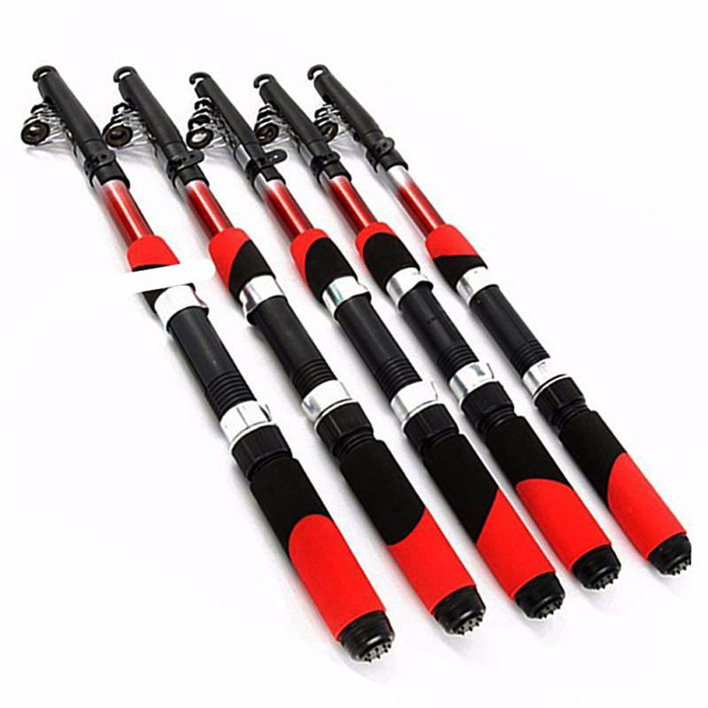 Fiber Glass 2.1-3.0m Telescopic Fishing Rod Portable Fishing Pole Travel Sea Fishing Spinning Rod