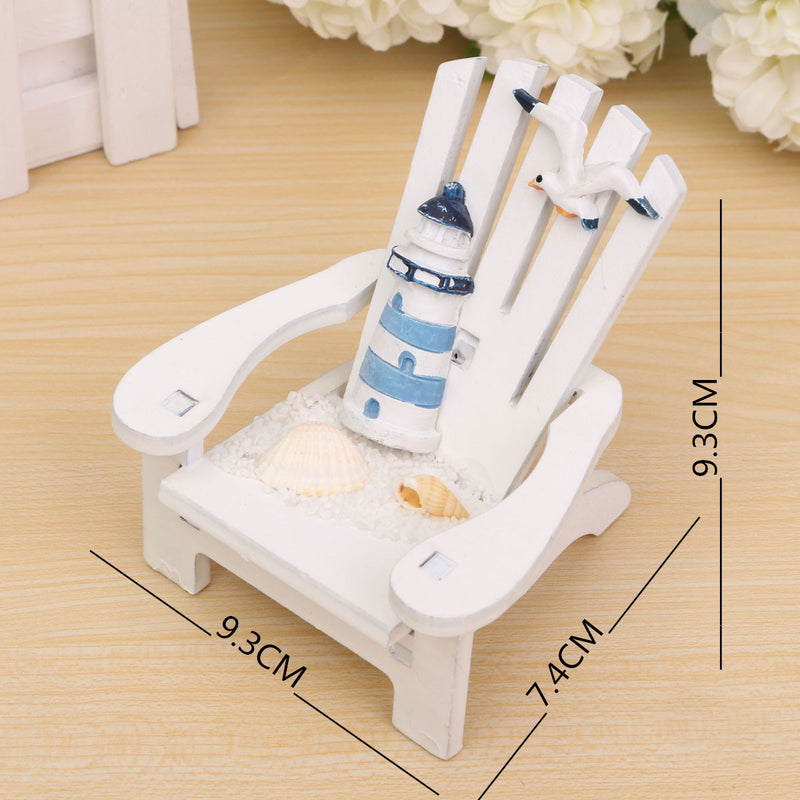 Mediterranean Style Wooden Mini Chairs Desktop Ornaments Home Garden Decoration Furnishings