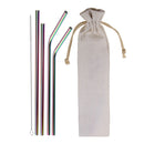 304 Stainless Steel Drinking Metal Straw Rainbow Multi-Colored Straw Reusable Drink Straw Drinks Cocktail Stirrer