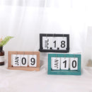 Creative Modern Wooden Calendar Desktop DIY Calendar Perpetual for Office Home Bedroom Decoration