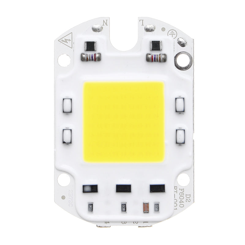 LUSTREON AC110V/220V 30W 40W 50W White/Warm White COB LED Chip 60*40mm for DIY Flood Light