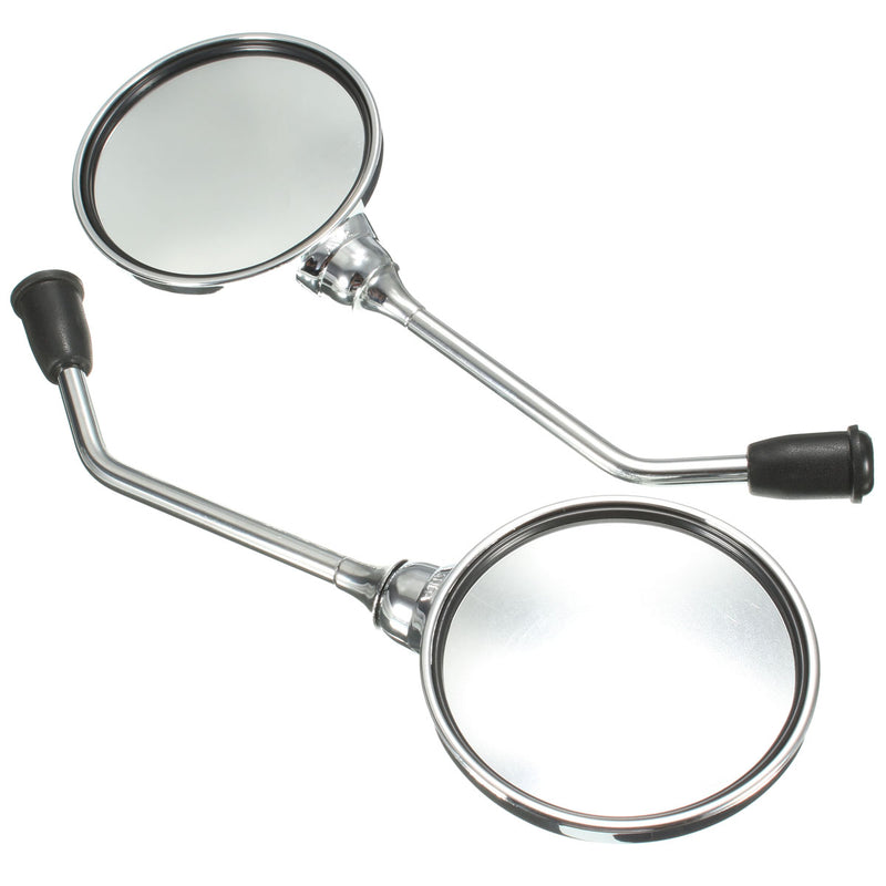 8mm Chrome Round Rear View Rear View Side Mirrors Motorcycle Dirt Bike
