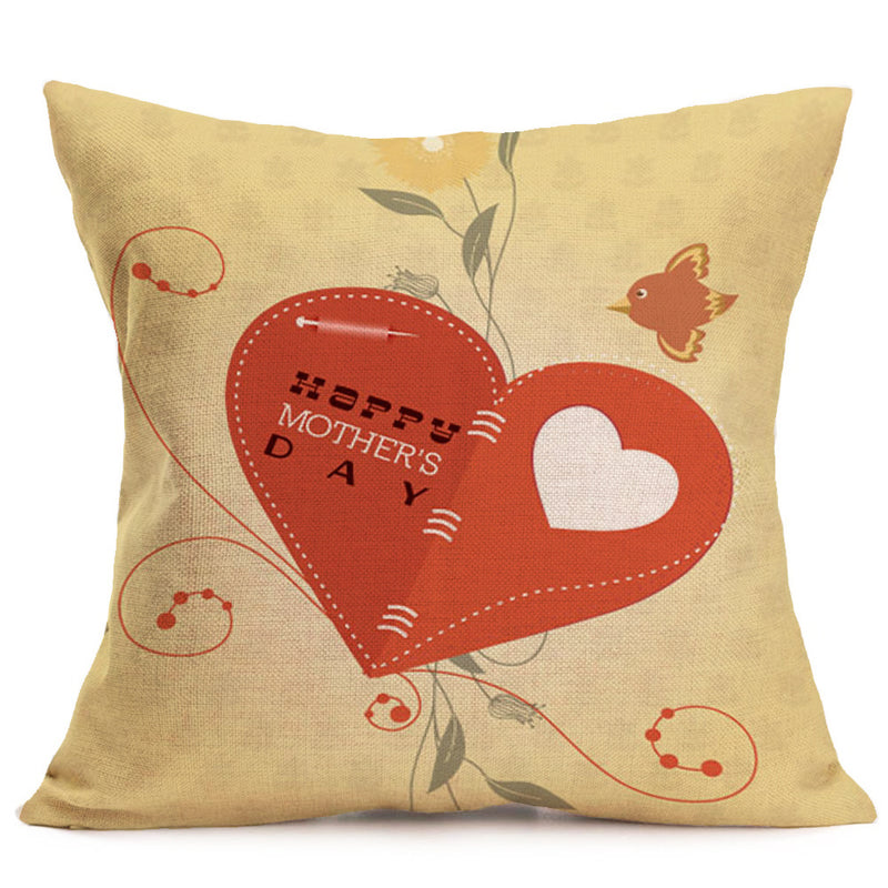 Honana WX-P3 43x43cm Mother's Day Gift Flower Cotton Linen Pillow Case Cushion Cover Home Car Decor