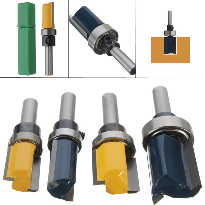 1/4 Inch Shank Cutter Router Bit Trimming Wood Working Milling Cutter Dual Blades