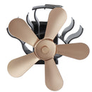 5 Blades Heat Powered Stove Fireplace Fan Silent Wall Mounted Eco-Friendly Heat Circulation Eco Fan