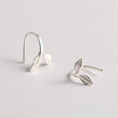 925 Sterling Silver Earrings Stylish Silver Leaf Ear Drop Lovely Earring Gift for Women