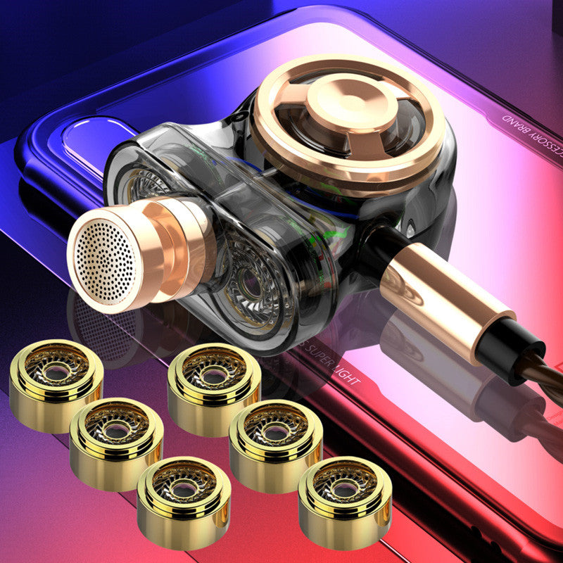 QKZ CK10 Six Dynamic Driver Unit Heavy Bass Music Earphone In-line Control with Mic