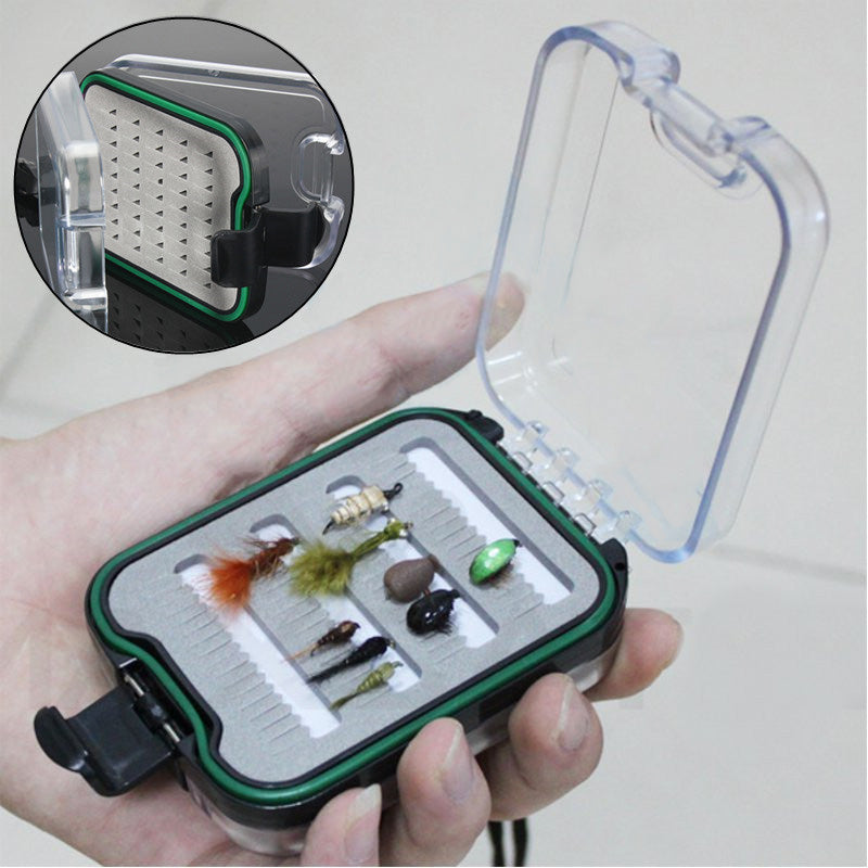 Double Side Waterproof Fly Fishing Box Foam Insert with Lanyard Hold 136 Flies