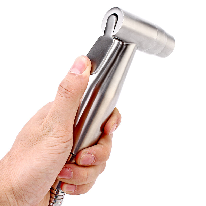 4Pcs Stainless Steel Portable Bidet Shattaf Douche Spray Hold Toilet Shower Head Hose Set