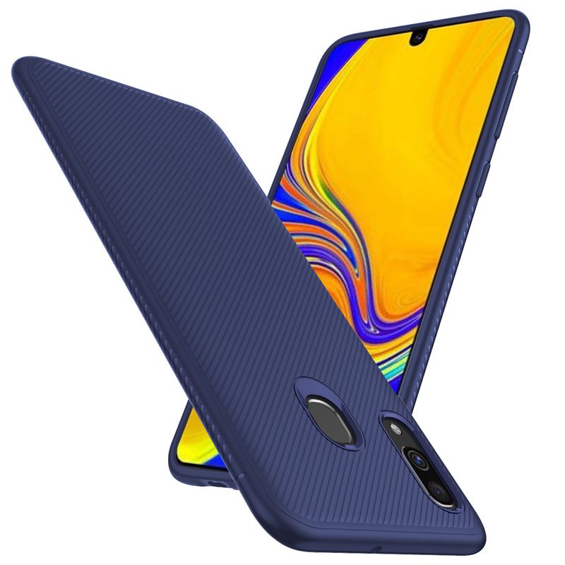 Bakeey Carbon Fiber Protective Case For Samsung Galaxy A40 2019 Shockproof Soft TPU Back Cover