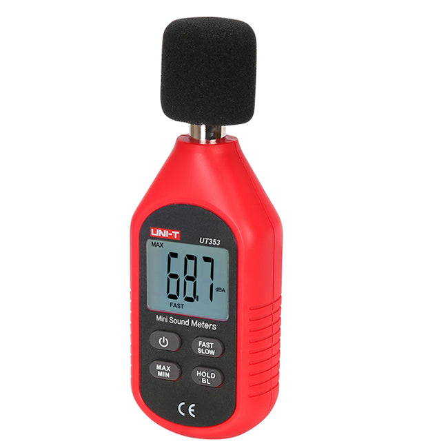 UNI-T UT353 Mini Digital Sound Level Meter 30-130dB Instrumentation Noise Decibel Monitoring Tester