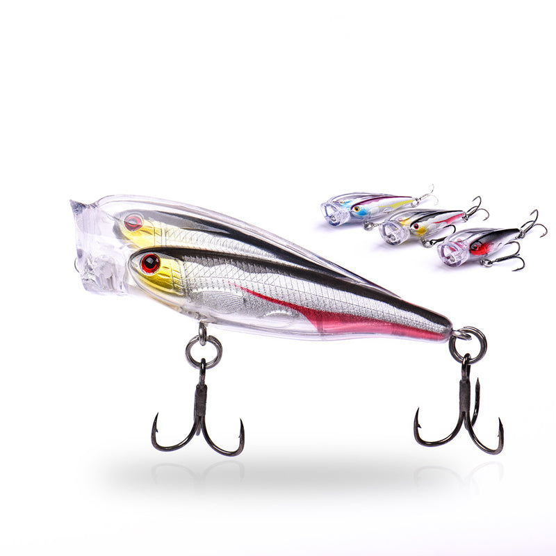 LEO 1PC 7.5CM 12G Popper Fishing Lure 3 Colors Hard Baits Fishing Lure Tackle