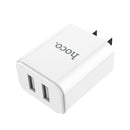 HOCO C62 US 5V 2.1A Fast Charger Power Adapter for Tablet Smartphone