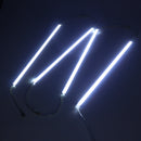 4x50cm Waterproof Cool White SMD5630 LED Rigid Strip Light for Camping Caravan Boat with Clips DC12V