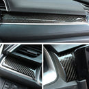 3PCS Carbon Fiber Center Dashboard Cover Trim Sticker For Honda Civic 2016 2017