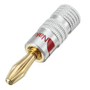 Nakamichi 4mm Banana Plug For Video 24K Gold Plated Speaker Copper Adapter Audio Connector FLM