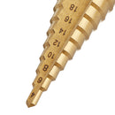 Drillpro 4-12/4-20/4-32mm HSS 6542 Titanium Coated Step Drill Bit Triangle Shank