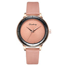 DEFFRUN XR3338 Simple Design Dial Leather Strap Casual Style Women Watch Quartz Watch