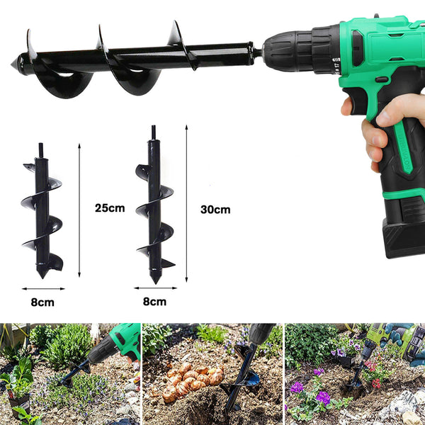 10 or 12 Inch Length Irrigating Planting Auger Drill Bit Digs Hole For Bulb Plant