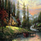 40X50CM Frameless The Cabin In The Woods Linen Canvas Oil Painting DIY Paint By Numbers
