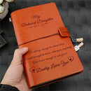 Engraved Leather Journal Notebook Diary To My Daughter Face Challenges Love Dad Engraved Notebook Diary