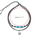 Retro Style Indian Avatar Necklace Double Layer Beaded Necklace For Men