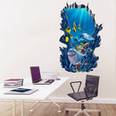 3D Seafloor Ocean Wall Stickers Home Decor Mural Art Removable Ocean World Decor Sticker