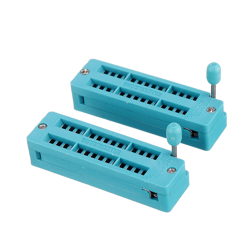 2pcs IC Lock Seat Zif Socket Test Universal zif Sockets 28Pin Narrow