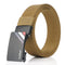 TUSHI 125cm Thick Nylon Belt Quick Release Metal Buckle Business Tactical Belt