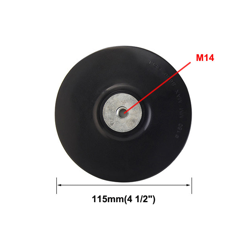 115mm Plastic Polish Backing Disc Pad M14 Thread For 4-1/2" Angle Grinder Sander