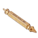 Drillpro 5pcs Double Side Damaged Screw Bolt Extractor Drill Bits Gold Oxide Edition Stripped Screw Removers