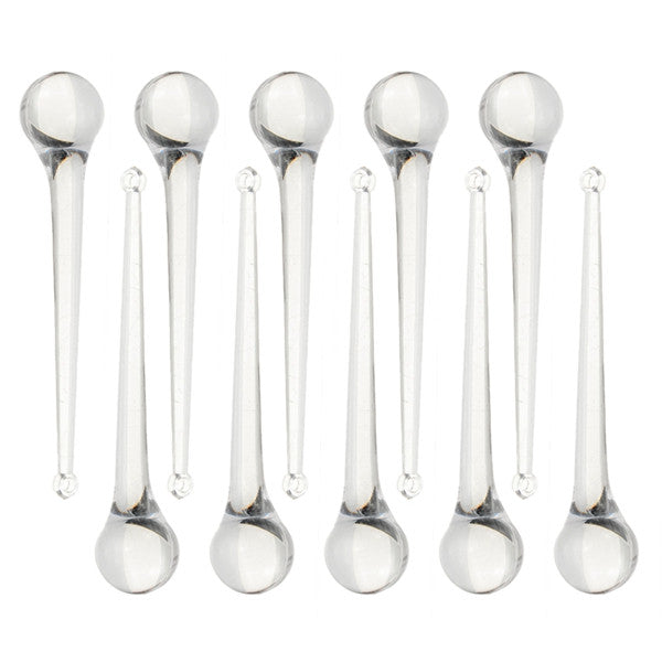 10pcs Clear Crystal Chandelier Light Lamp Parts Drops Prisms Pendants 80mm