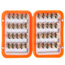LEO 40pcs/lot Fly Fishing Lure Set Artificial Bait For Pesca Fish Fishing Hooks Tackle With Box
