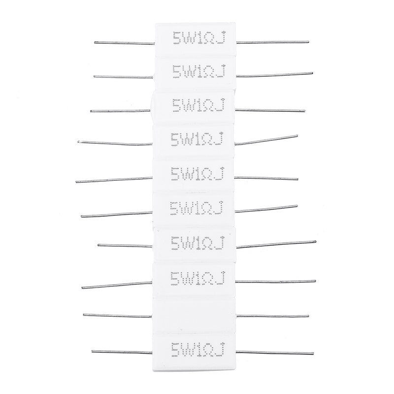 10pcs 5W 1 ohm 1R Ceramic Cement Resistor