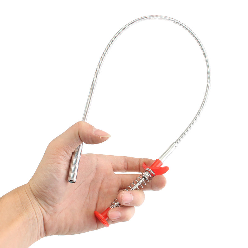 615mm Drain Unblocker Stick Snake Cleaner Hair Remover Brush Tool Sink Kitchen Cleaning Tool