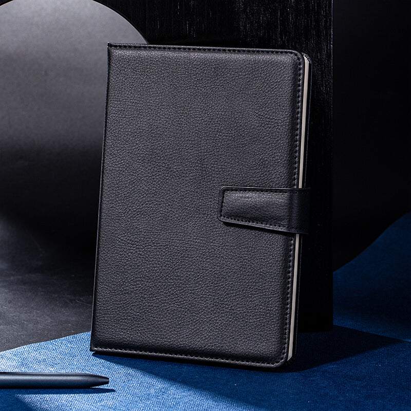 XIAOMI Ecosystem Deli 3301 PU Leather Notebook Business Black Meeting Record Notebook Thicken Notepad