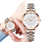 TEVISE T09 Waterproof Simple Style Women Wrist Watch Full Steel Band Quartz Watch