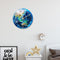 Loskii CC087 Creative Asia Luminous Earth Wall Clock Mute Wall Clock Quartz Wall Clock For Home Office Decorations